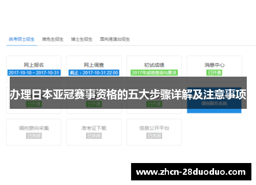 办理日本亚冠赛事资格的五大步骤详解及注意事项